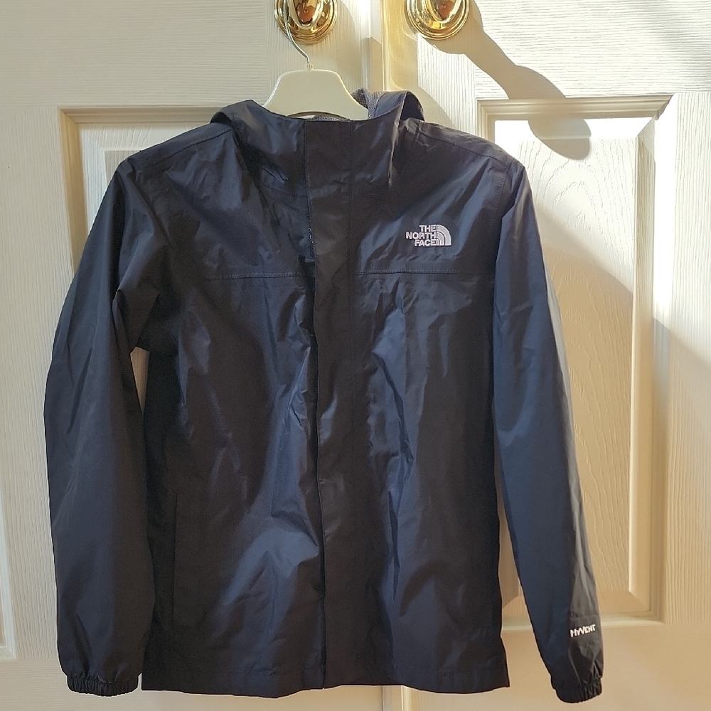 The North Face Hyvent Rain Jacket, Black, Boys Size L (14-16)